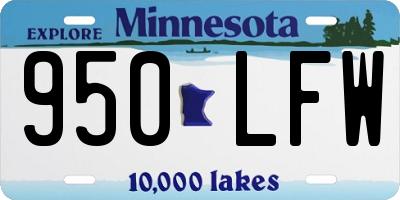 MN license plate 950LFW