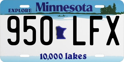 MN license plate 950LFX
