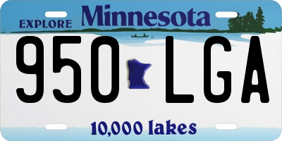 MN license plate 950LGA