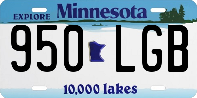MN license plate 950LGB