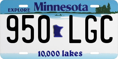 MN license plate 950LGC