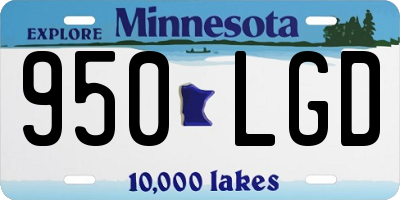 MN license plate 950LGD