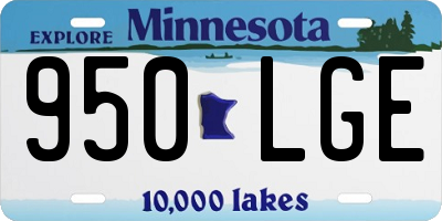 MN license plate 950LGE
