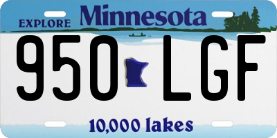 MN license plate 950LGF
