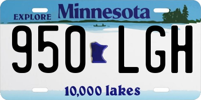 MN license plate 950LGH