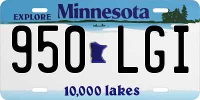 MN license plate 950LGI