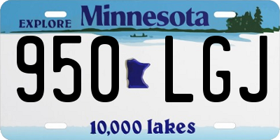 MN license plate 950LGJ