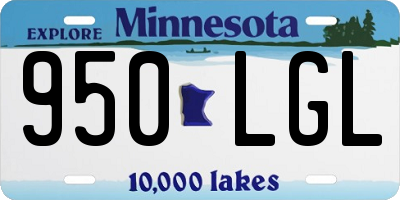 MN license plate 950LGL