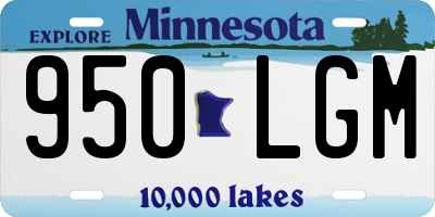 MN license plate 950LGM