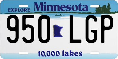 MN license plate 950LGP