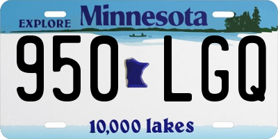 MN license plate 950LGQ