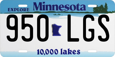MN license plate 950LGS
