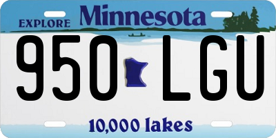 MN license plate 950LGU