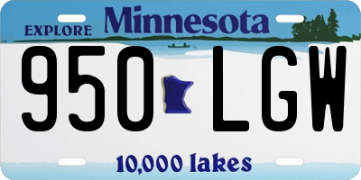 MN license plate 950LGW