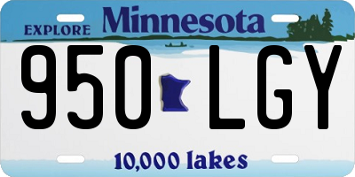 MN license plate 950LGY