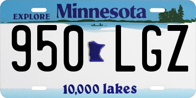 MN license plate 950LGZ