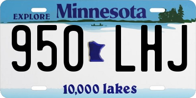 MN license plate 950LHJ