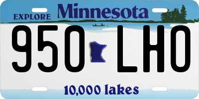MN license plate 950LHO