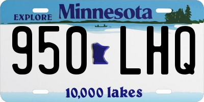 MN license plate 950LHQ
