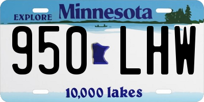 MN license plate 950LHW