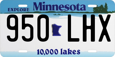 MN license plate 950LHX