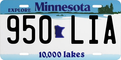 MN license plate 950LIA