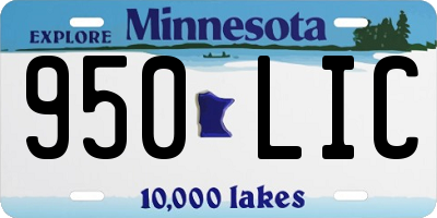 MN license plate 950LIC