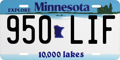 MN license plate 950LIF