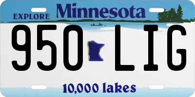 MN license plate 950LIG