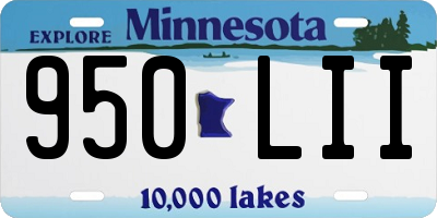 MN license plate 950LII