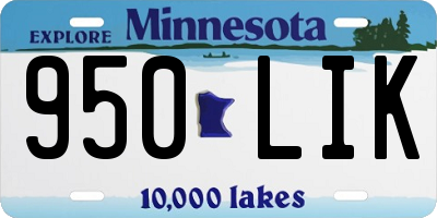 MN license plate 950LIK
