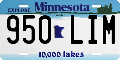 MN license plate 950LIM