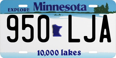 MN license plate 950LJA