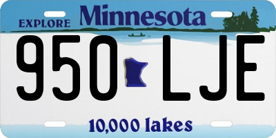 MN license plate 950LJE