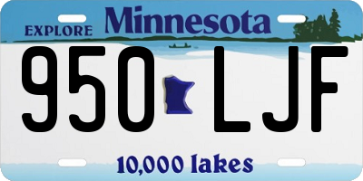 MN license plate 950LJF