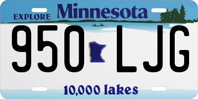 MN license plate 950LJG