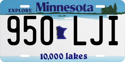 MN license plate 950LJI