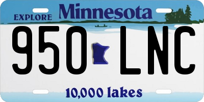 MN license plate 950LNC