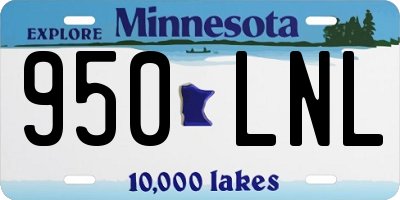 MN license plate 950LNL