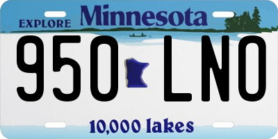 MN license plate 950LNO