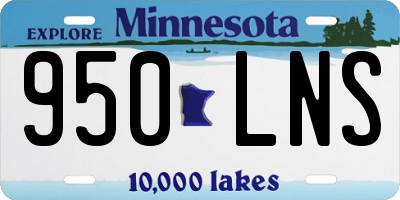 MN license plate 950LNS
