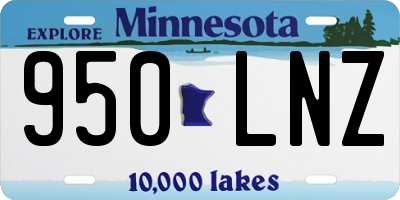MN license plate 950LNZ