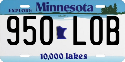MN license plate 950LOB
