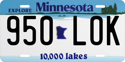 MN license plate 950LOK