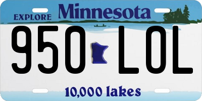 MN license plate 950LOL