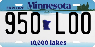 MN license plate 950LOO