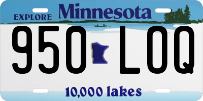 MN license plate 950LOQ
