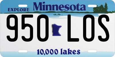MN license plate 950LOS