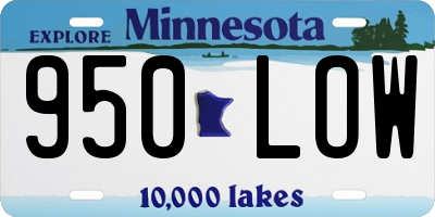 MN license plate 950LOW