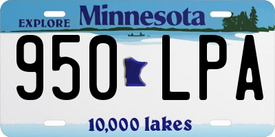 MN license plate 950LPA